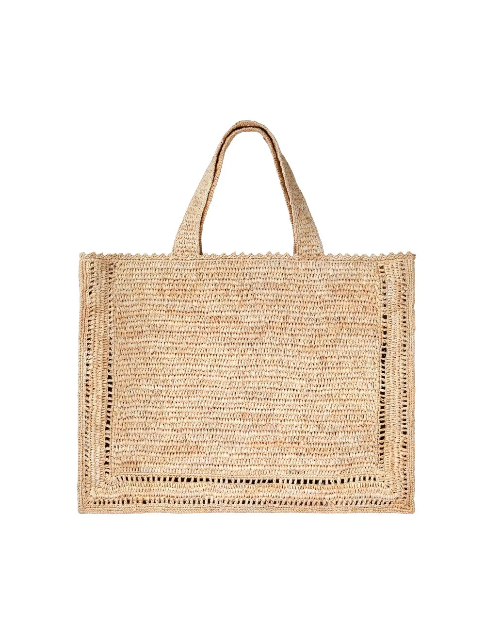 Floral Raffia Tote