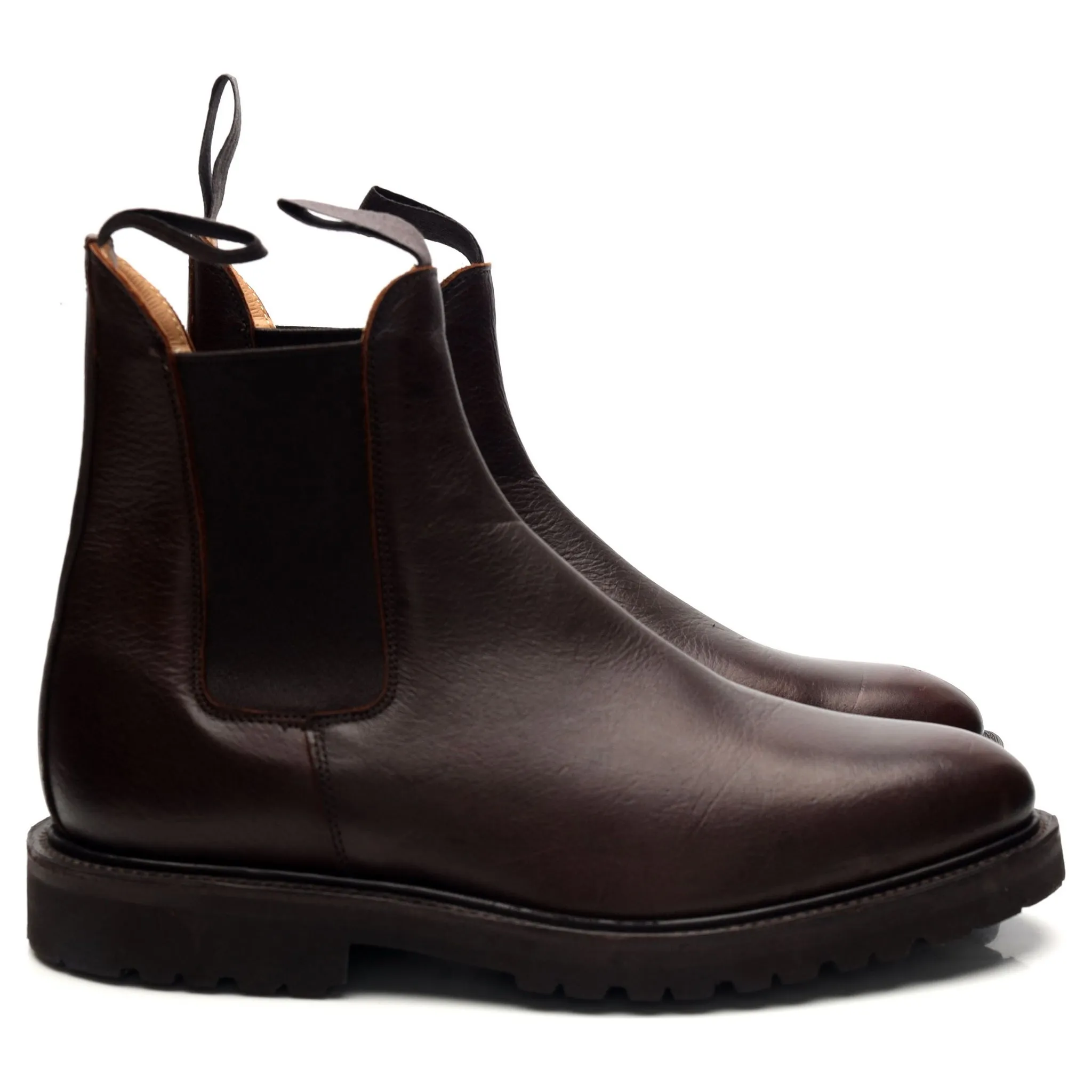 'Gigio' Dark Brown Kudu Leather Chelsea Boots UK 7