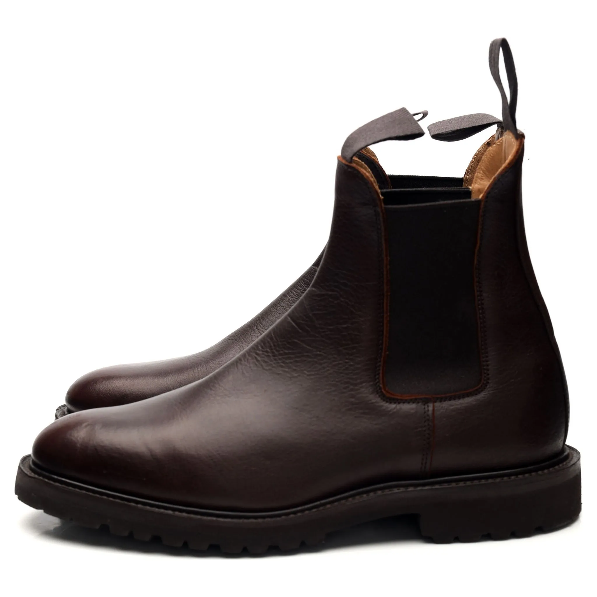 'Gigio' Dark Brown Kudu Leather Chelsea Boots UK 7