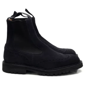 'Henry' Navy Blue Suede Chelsea Boots UK 6.5