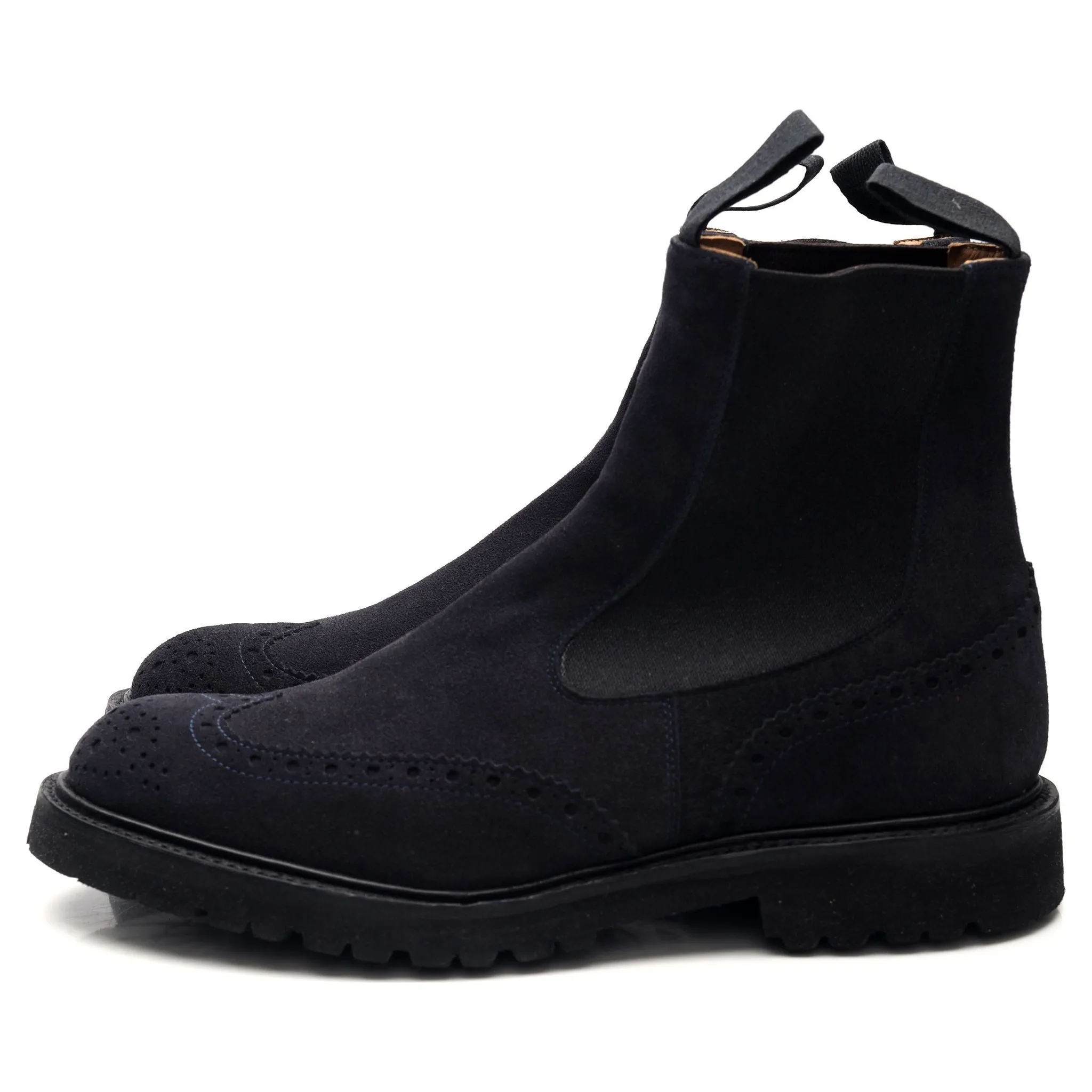 'Henry' Navy Blue Suede Chelsea Boots UK 6.5