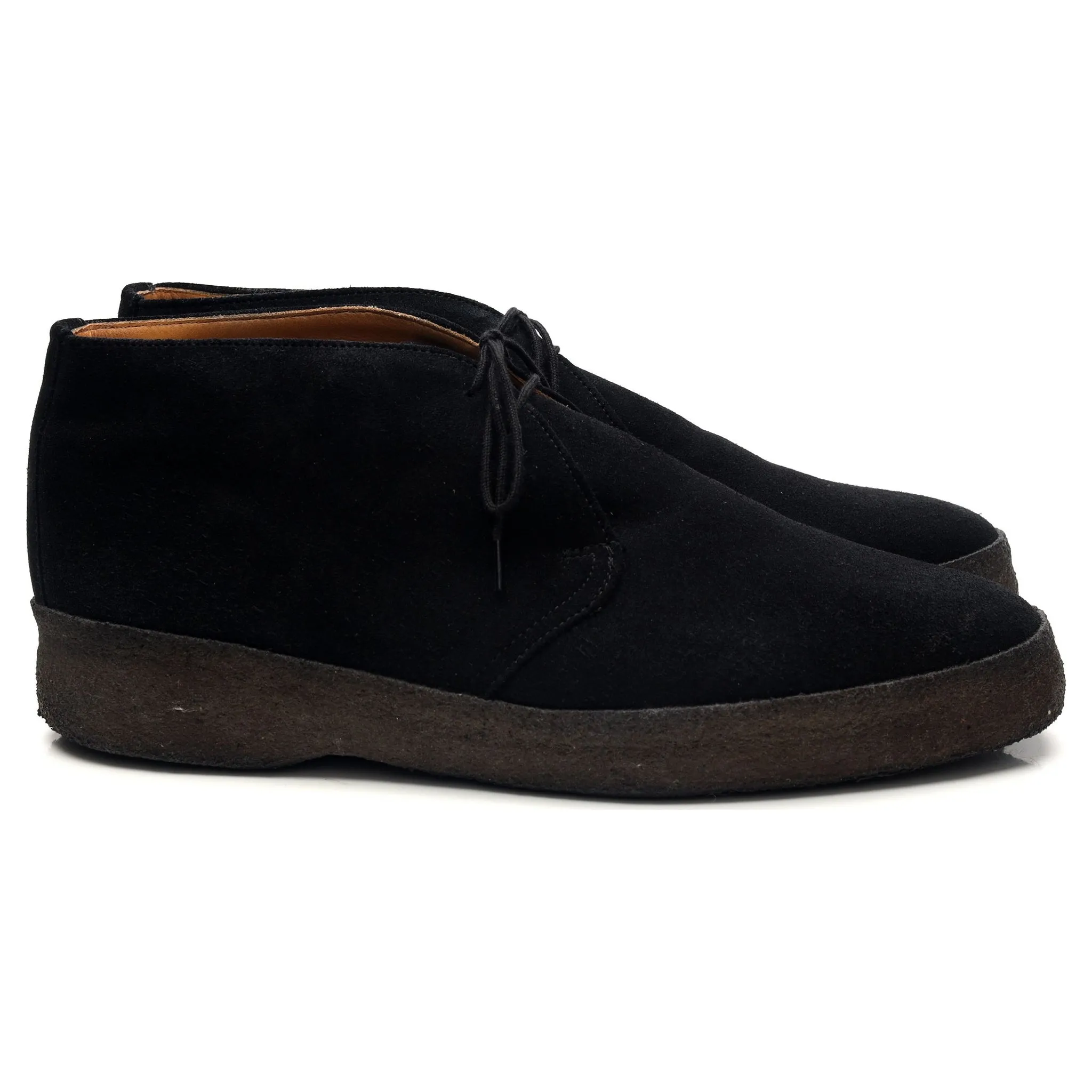 'Hi-Top' Black Suede Chukka Boots UK 11