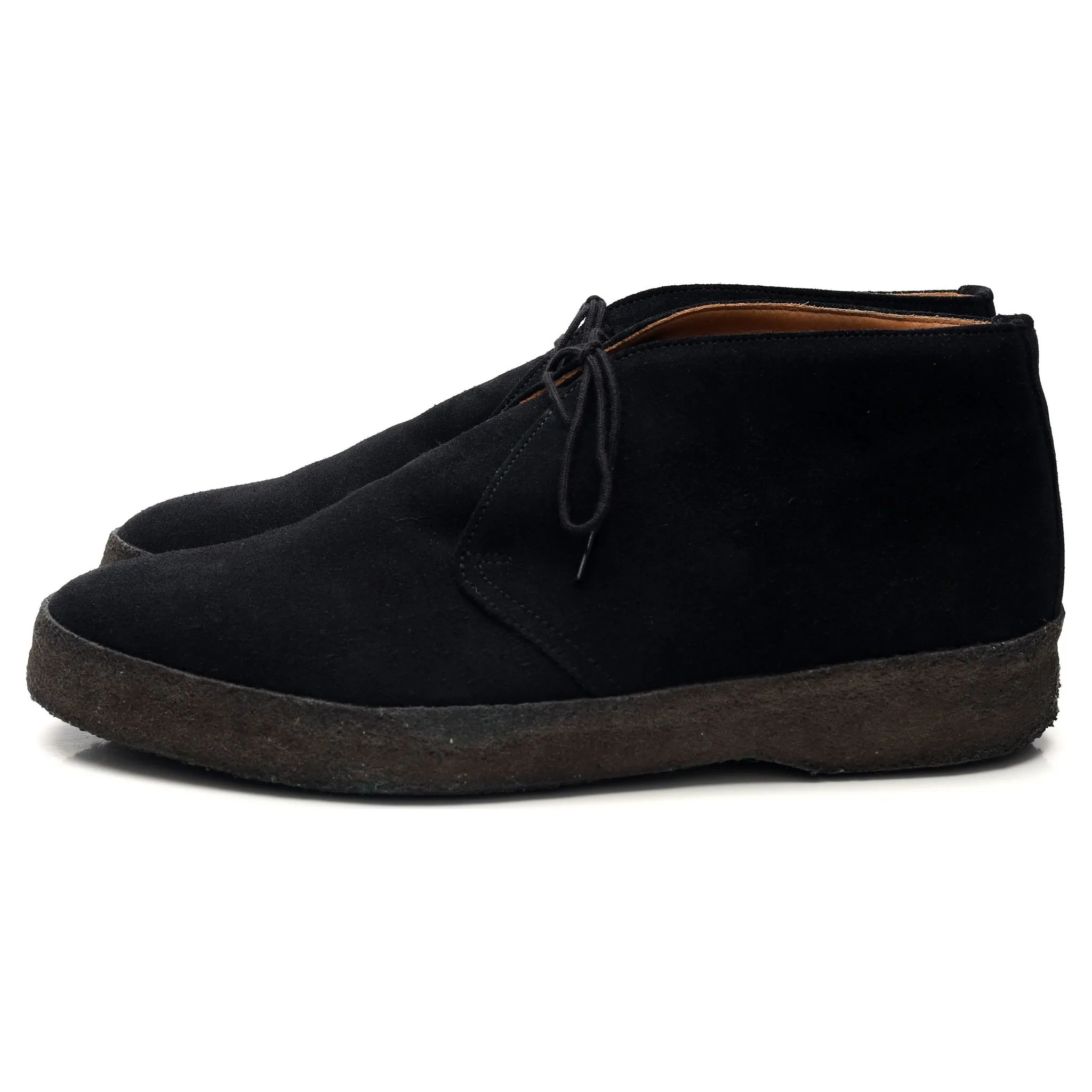 'Hi-Top' Black Suede Chukka Boots UK 11