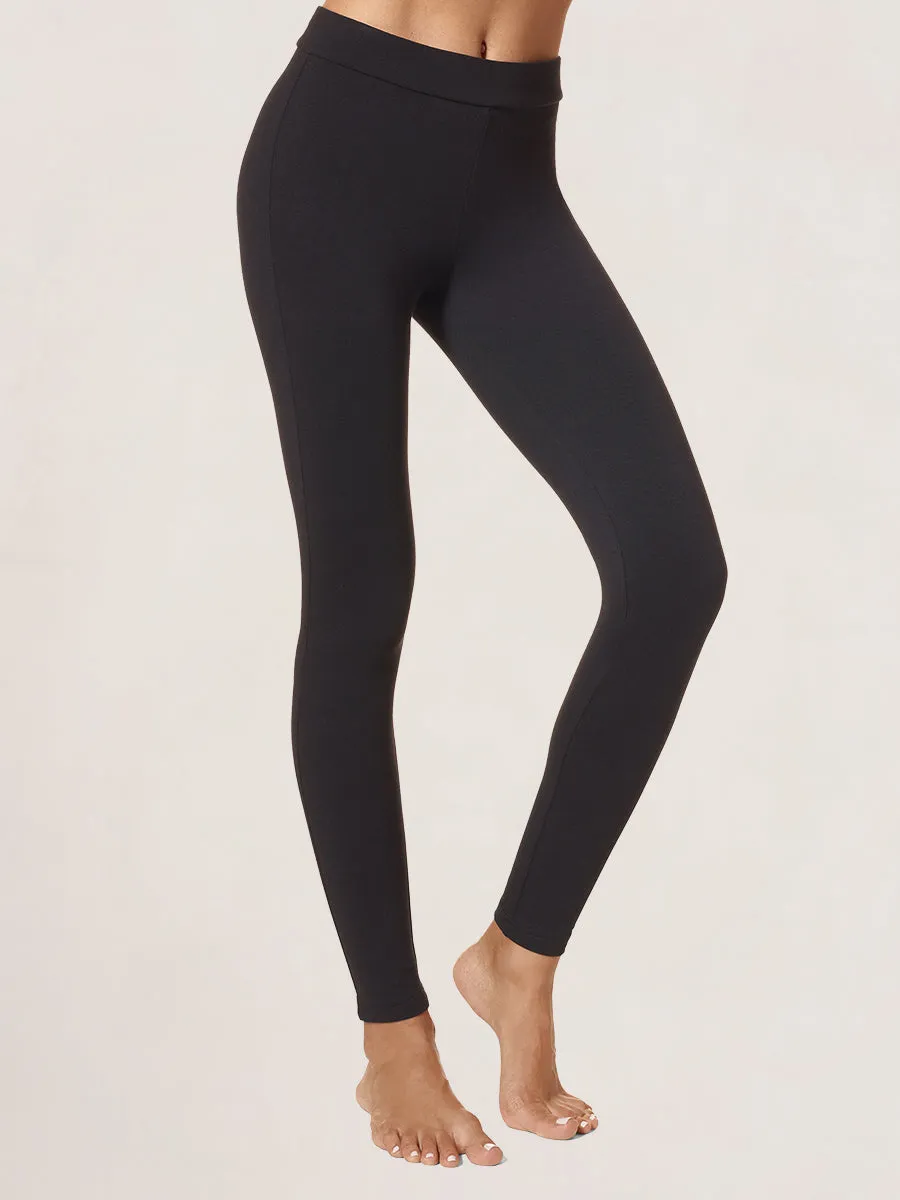 Hue Wide Waistband Blackout Cotton Leggings