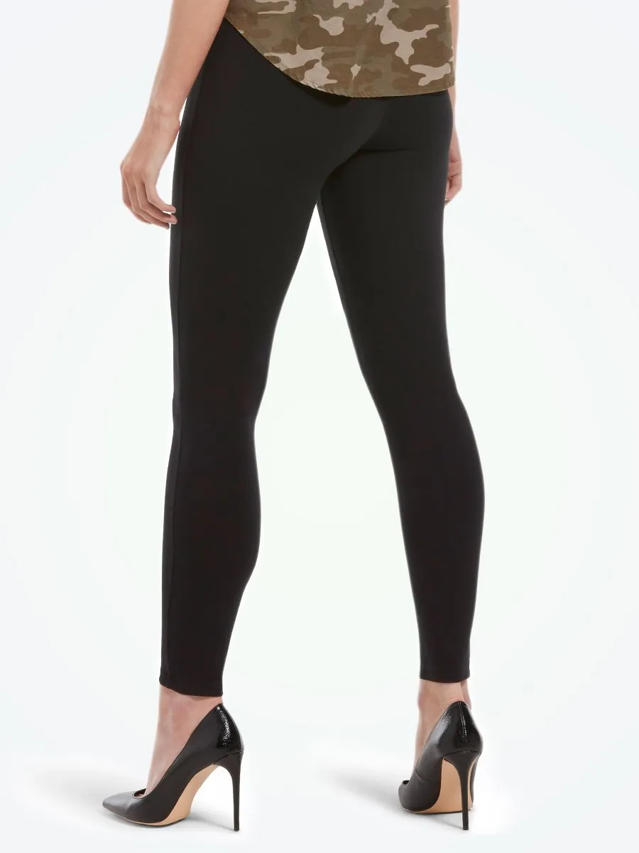 Hue Wide Waistband Blackout Cotton Leggings