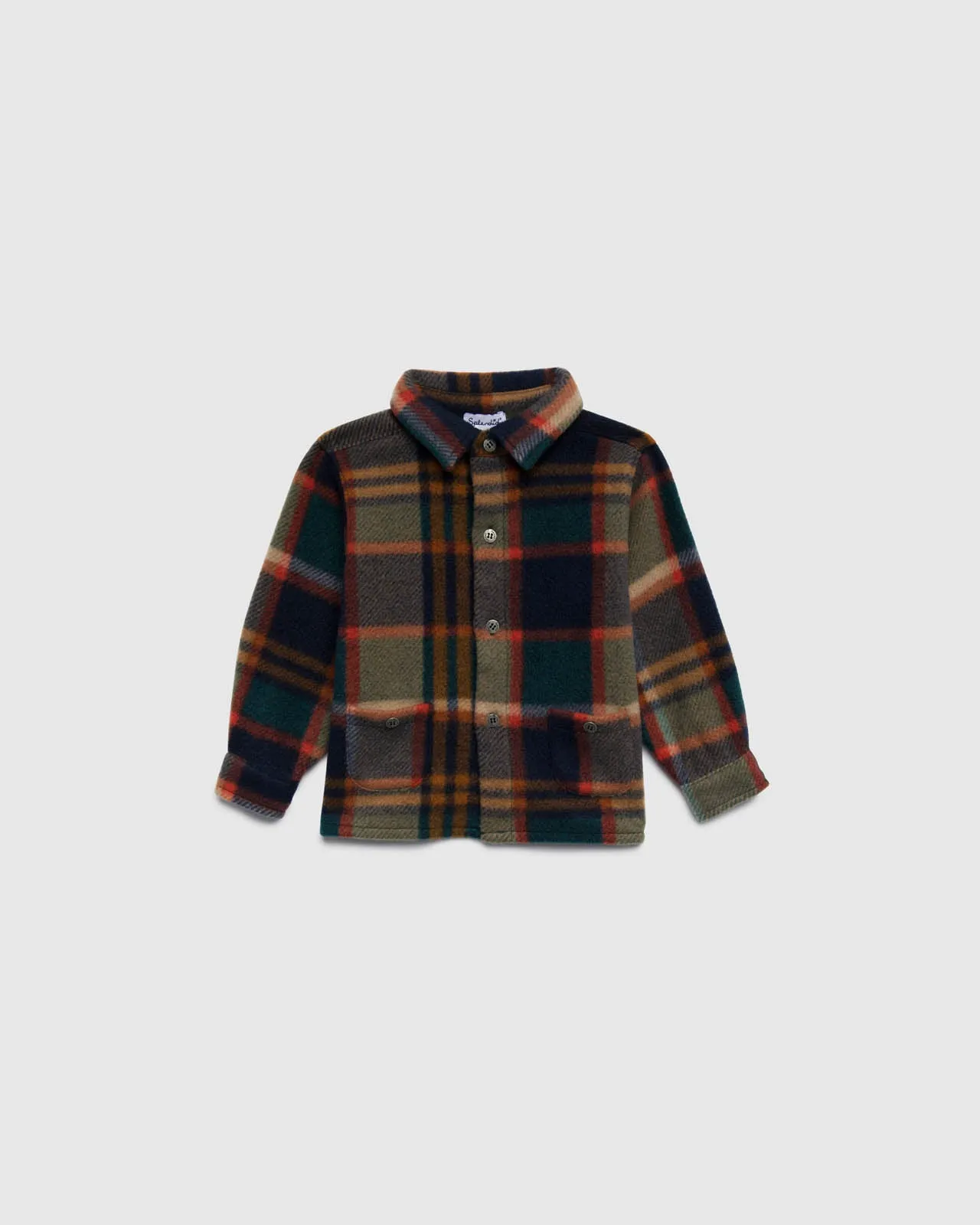 Infant Boys Plaid Fleece Long Sleeve Shirt