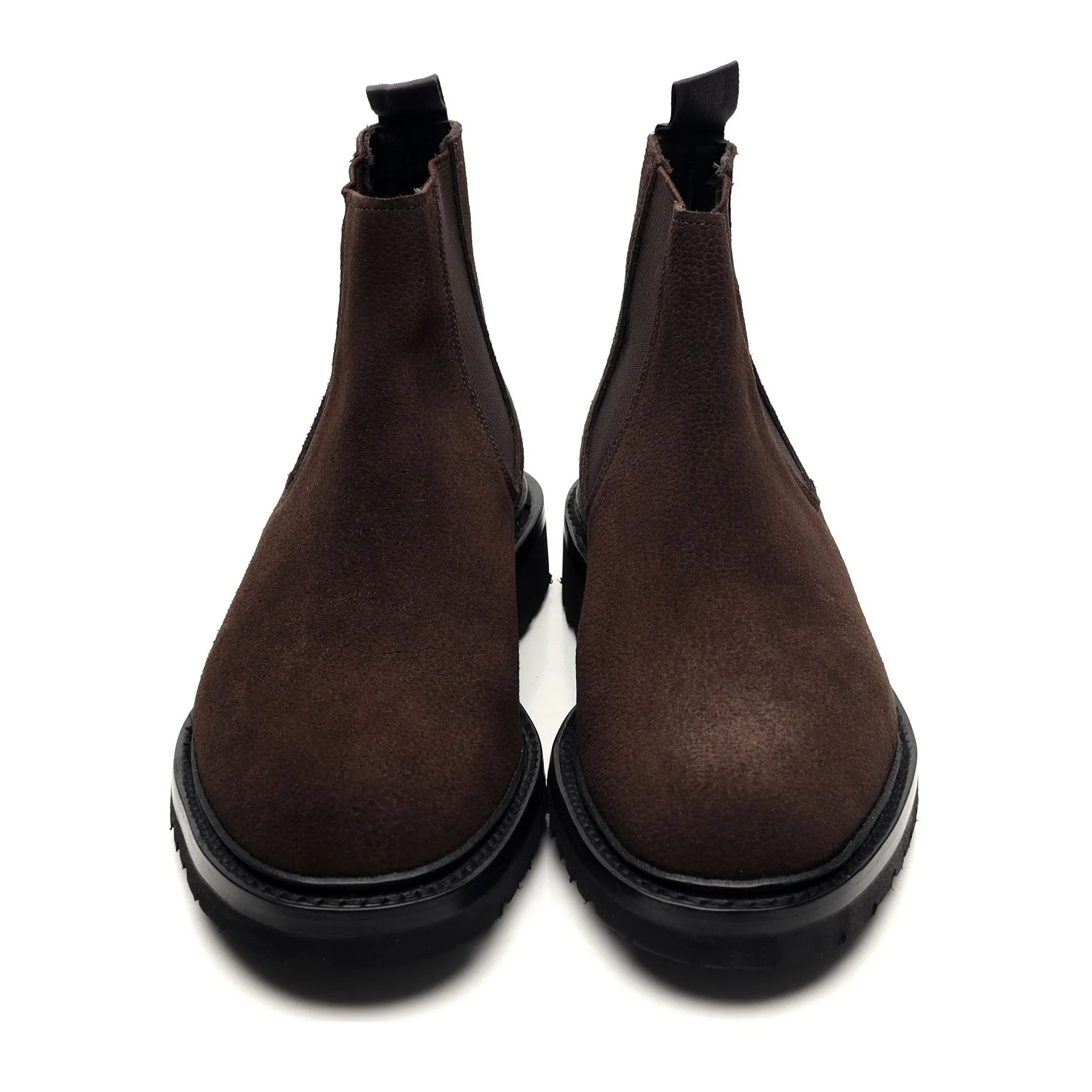 'Jason' Dark Brown Grain Suede Chelsea Boots UK 6 - 11.5