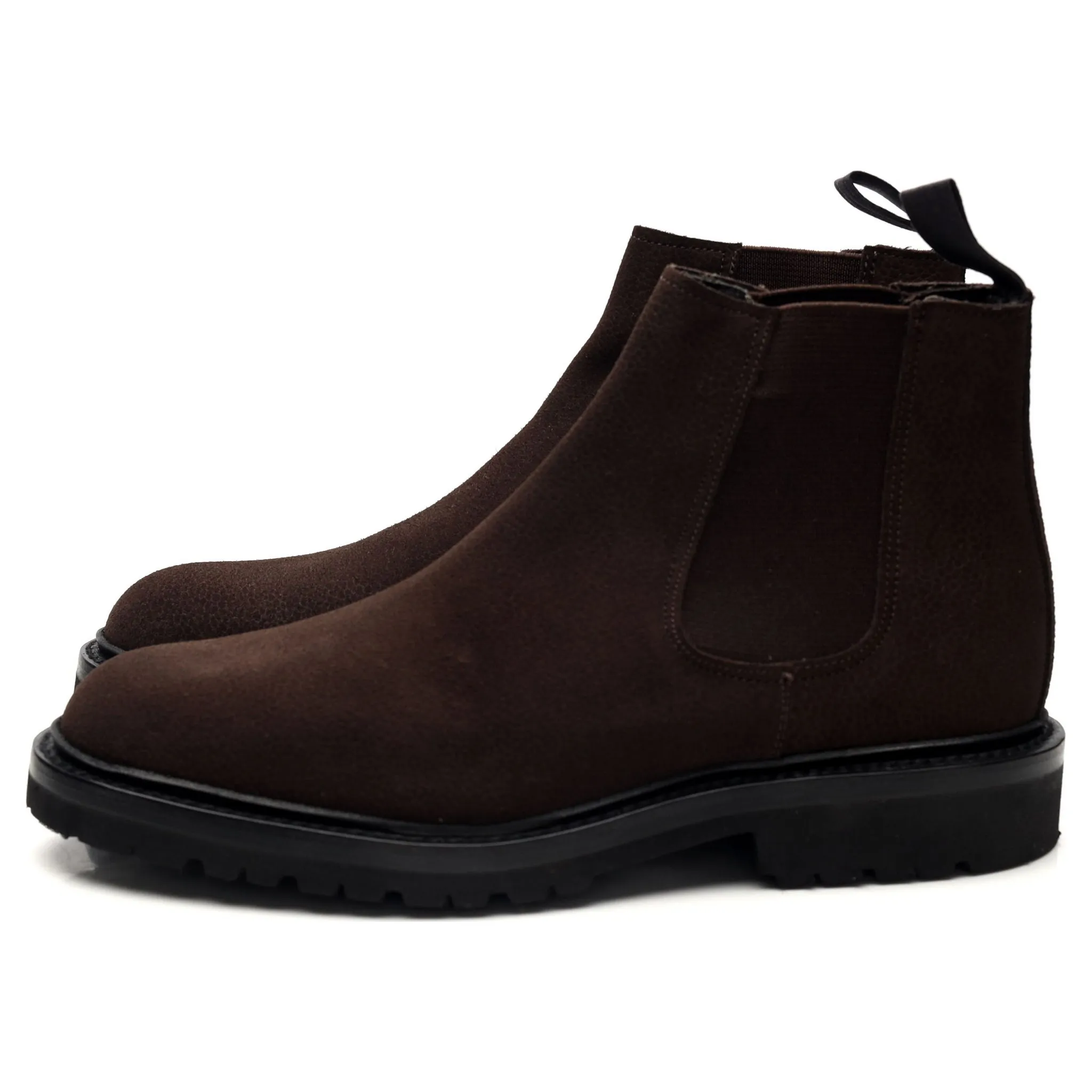 'Jason' Dark Brown Grain Suede Chelsea Boots UK 6 - 11.5