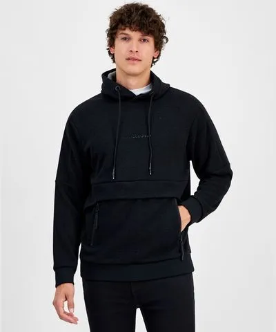 Karl Lagerfeld Paris Men's Elevated Modern-Fit Textured Fleece Hoodie