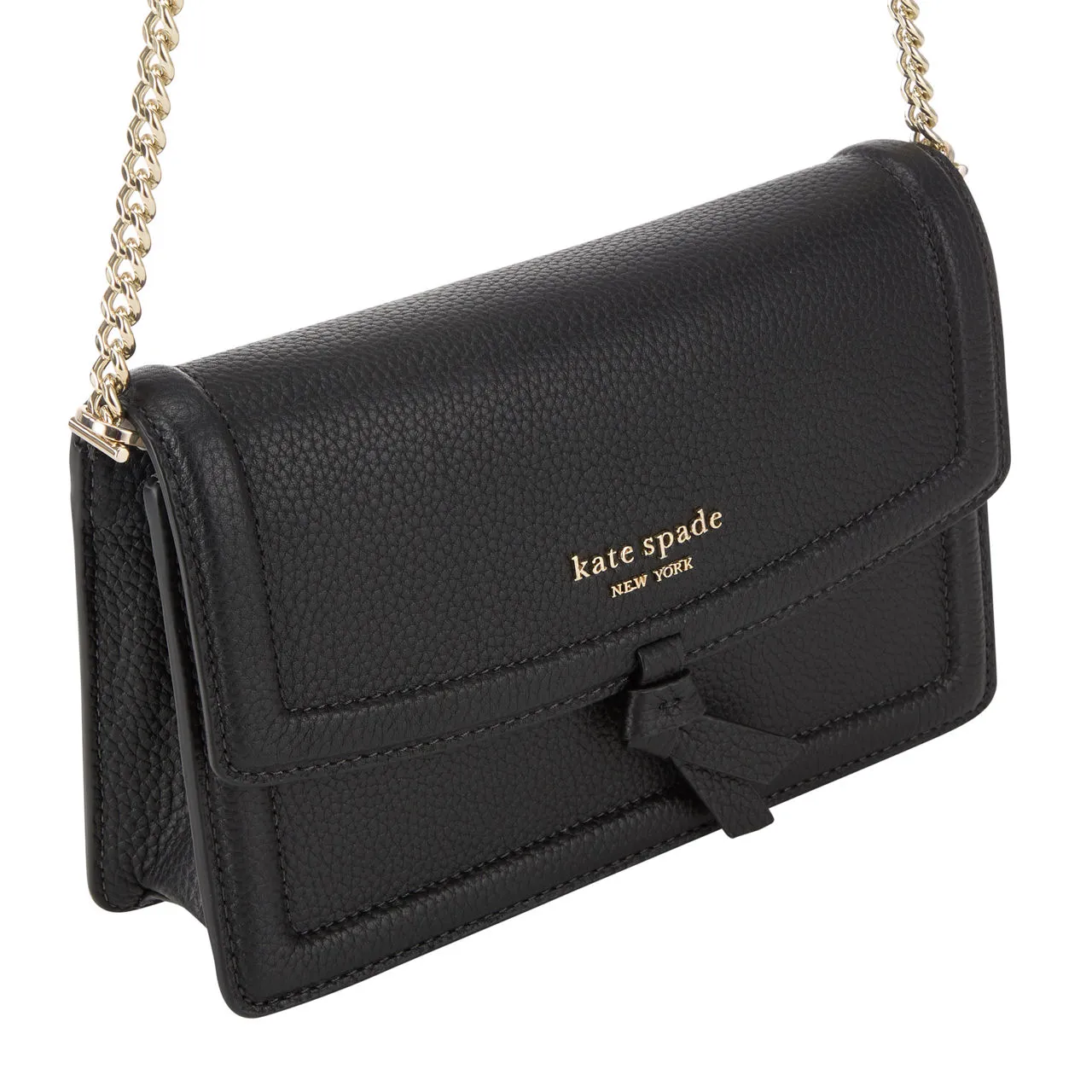 KATE SPADE NEW YORK Knott Chain Strap Crossbody Bag - Black