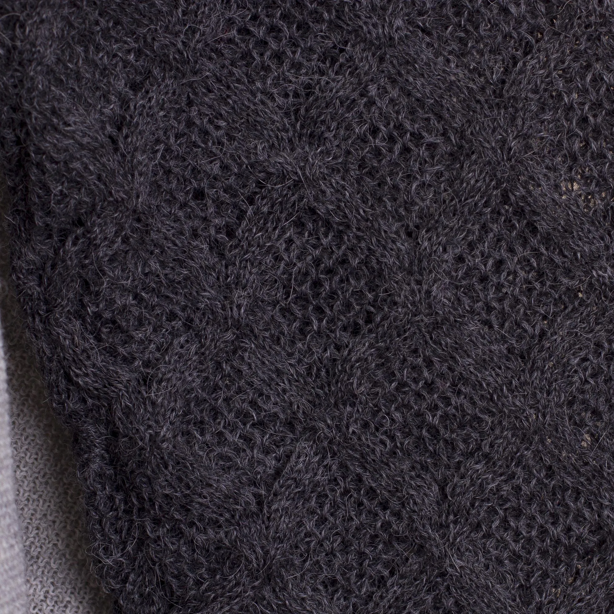 Knit Alpaca Blend Pullover in Dove Grey from Peru, 