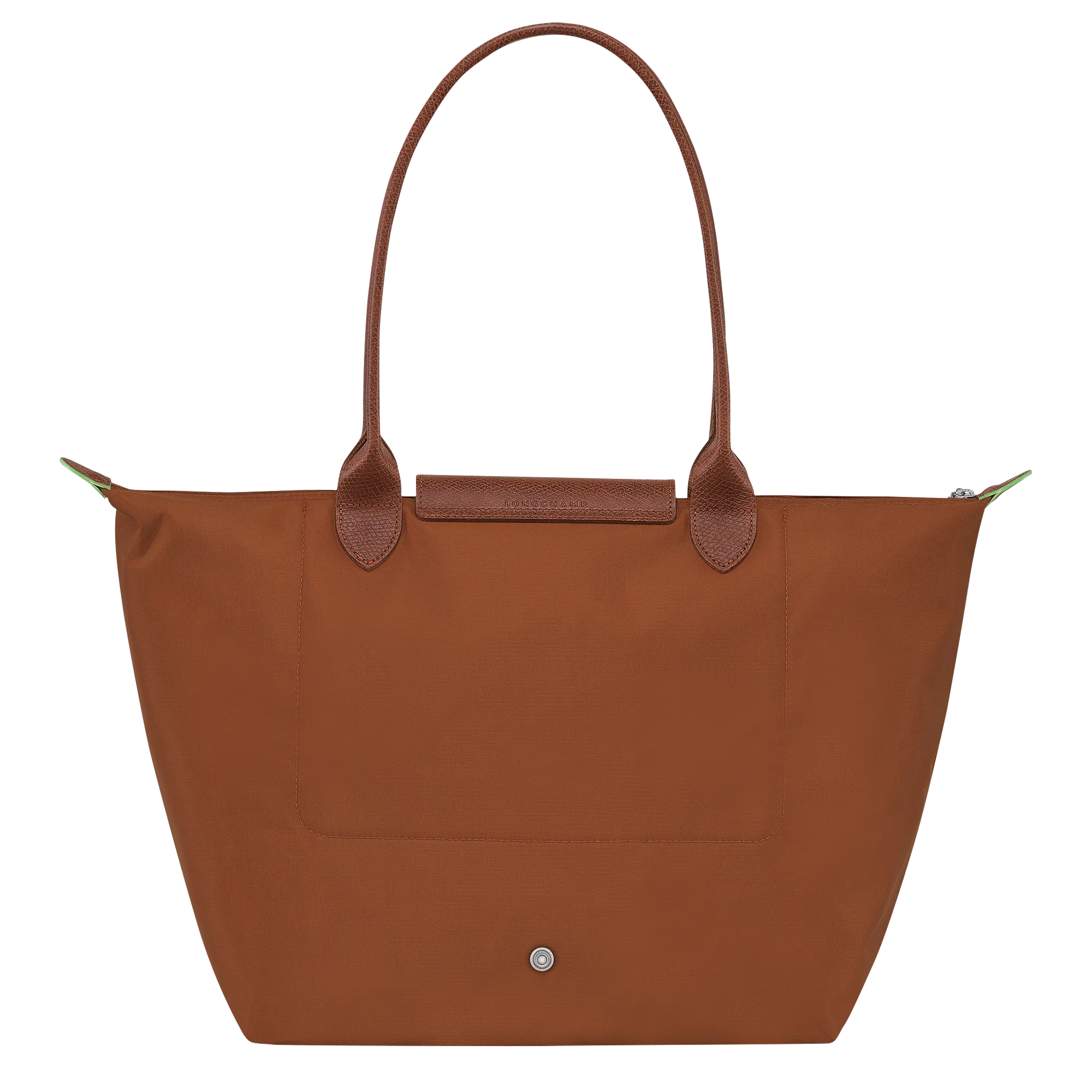 Le Pliage Green L Tote bag Cognac - Recycled canvas