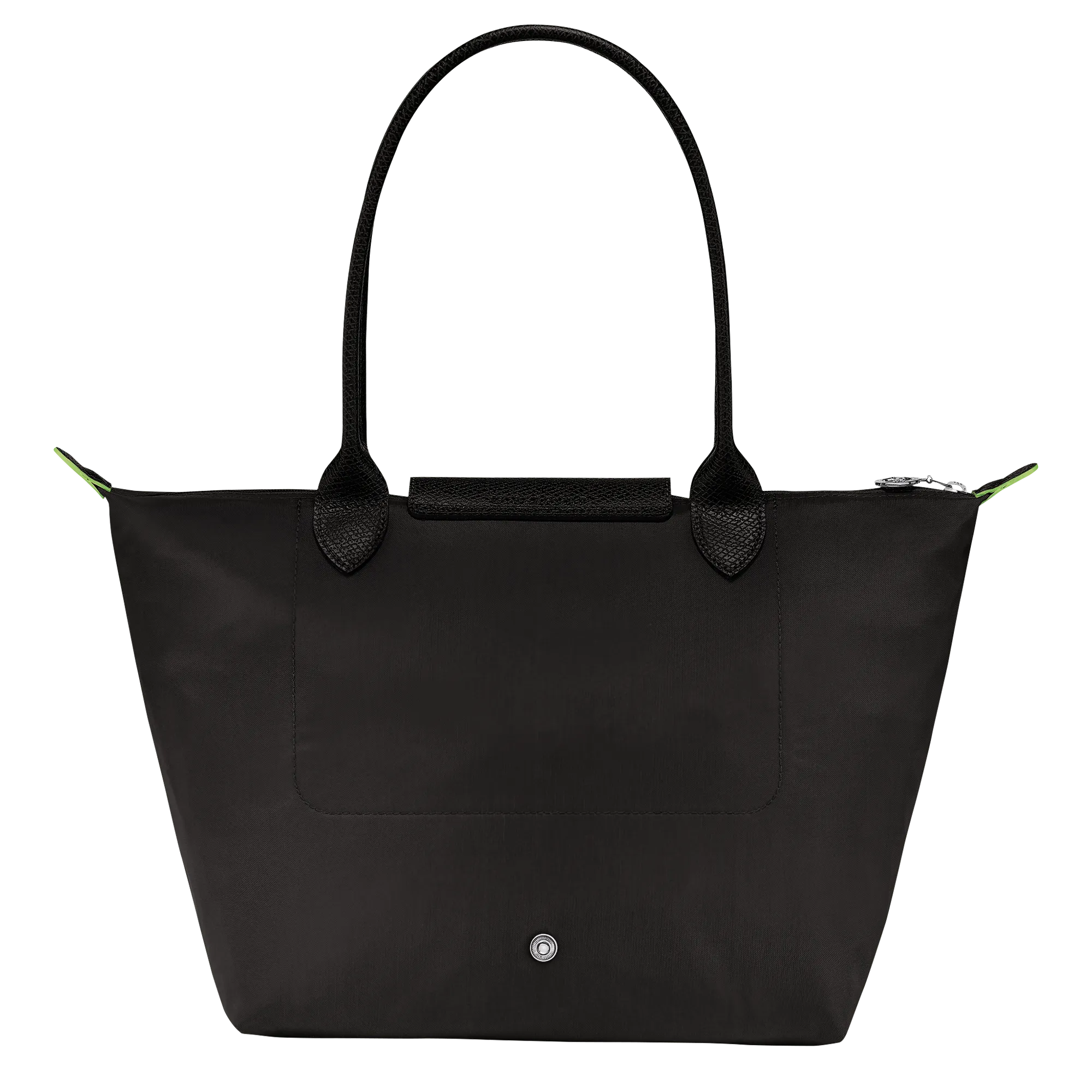 Le Pliage Green M Tote bag Black - Recycled canvas