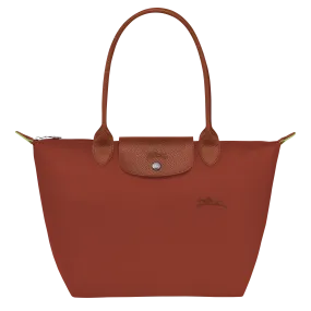 Le Pliage Green M Tote bag Chestnut - Recycled canvas