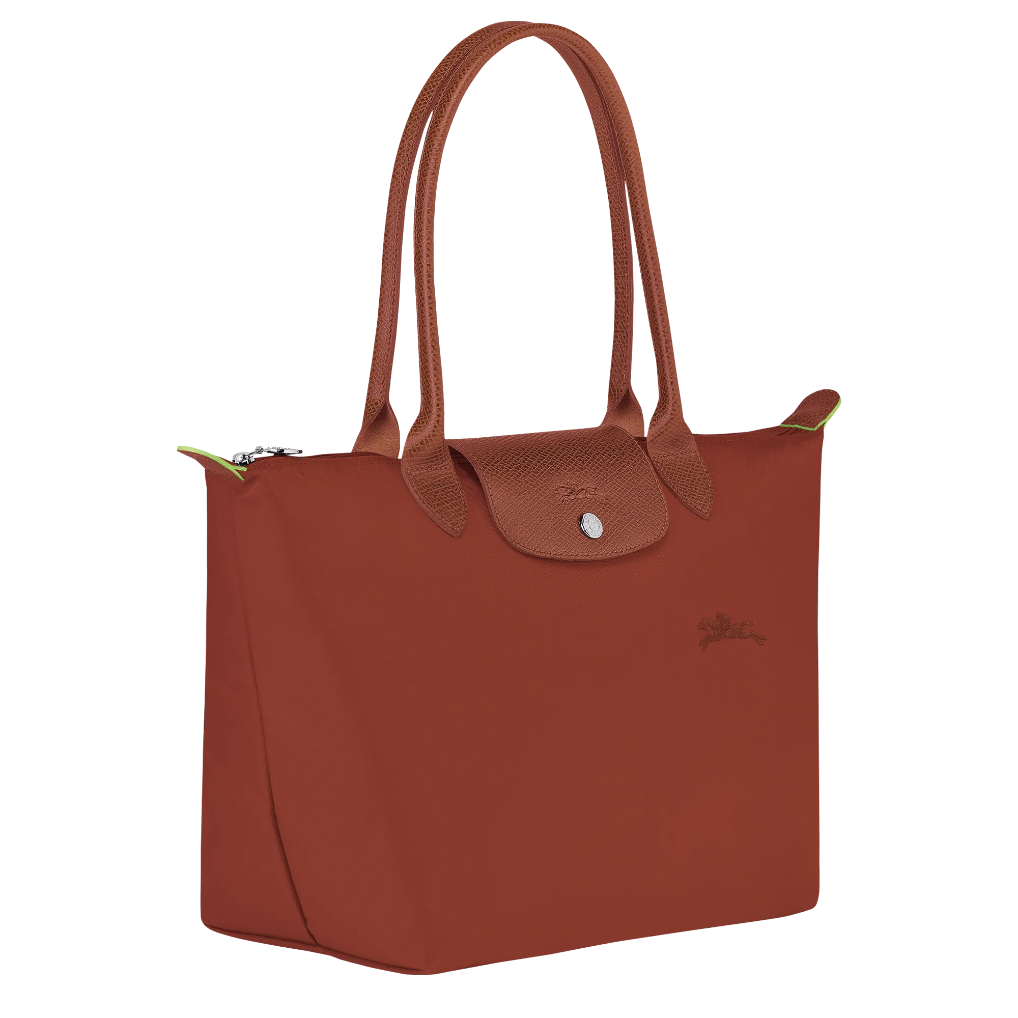 Le Pliage Green M Tote bag Chestnut - Recycled canvas