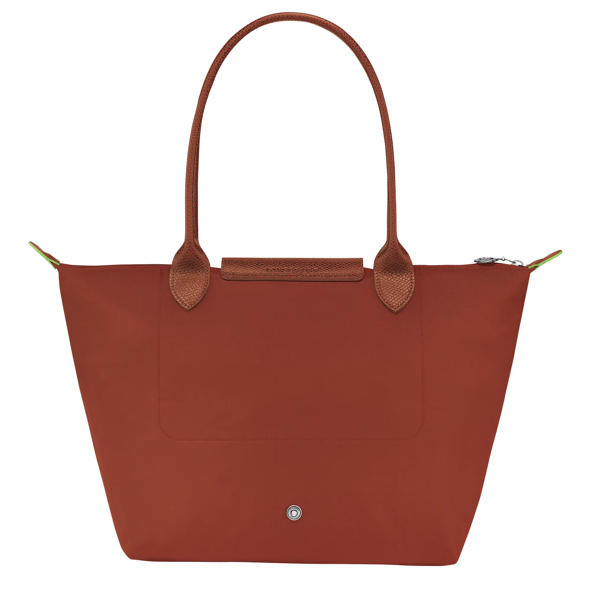 Le Pliage Green M Tote bag Chestnut - Recycled canvas