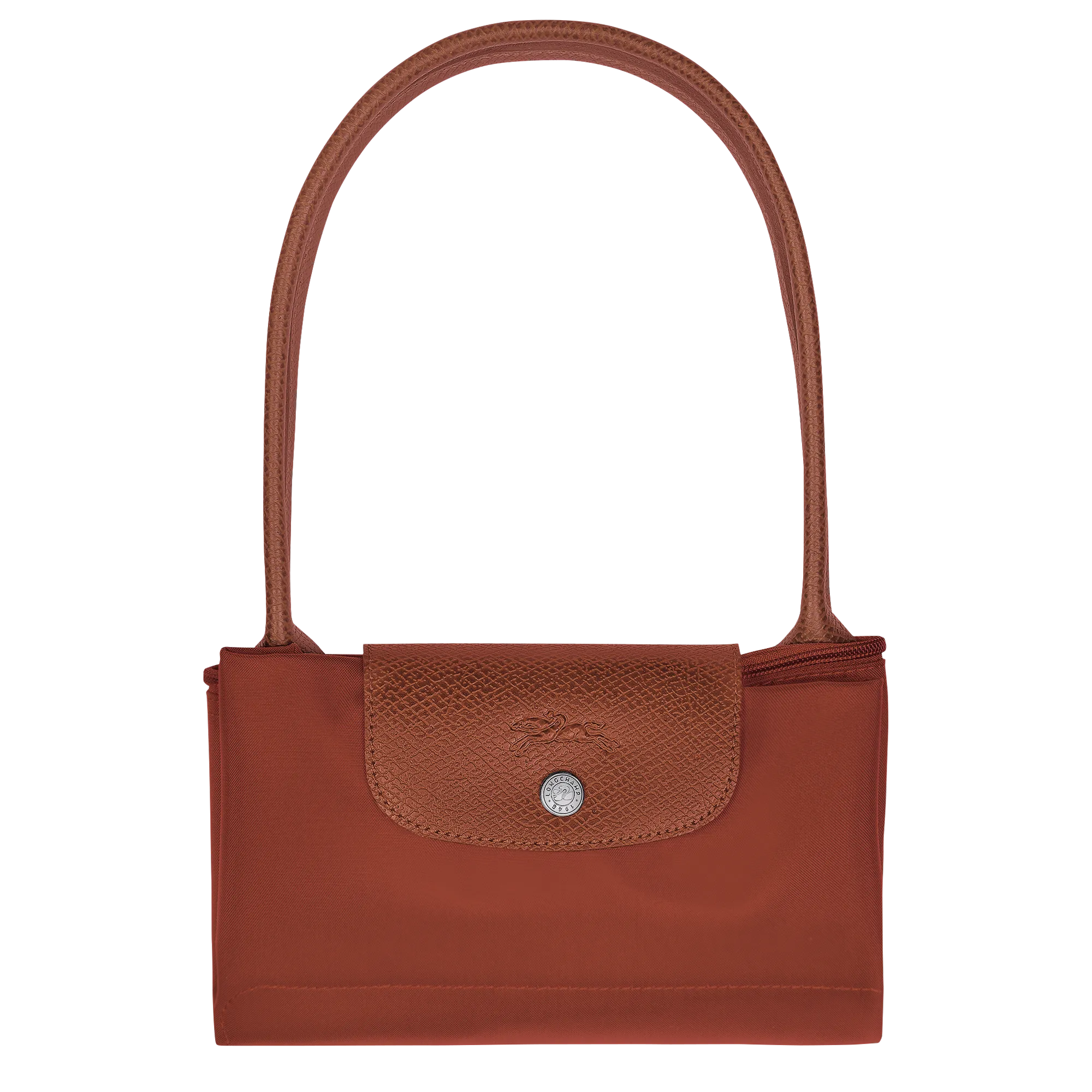 Le Pliage Green M Tote bag Chestnut - Recycled canvas