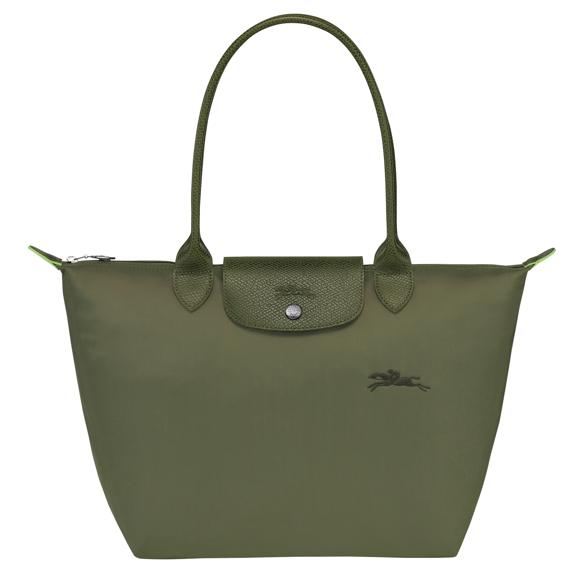 Le Pliage Green M Tote bag Forest - Recycled canvas