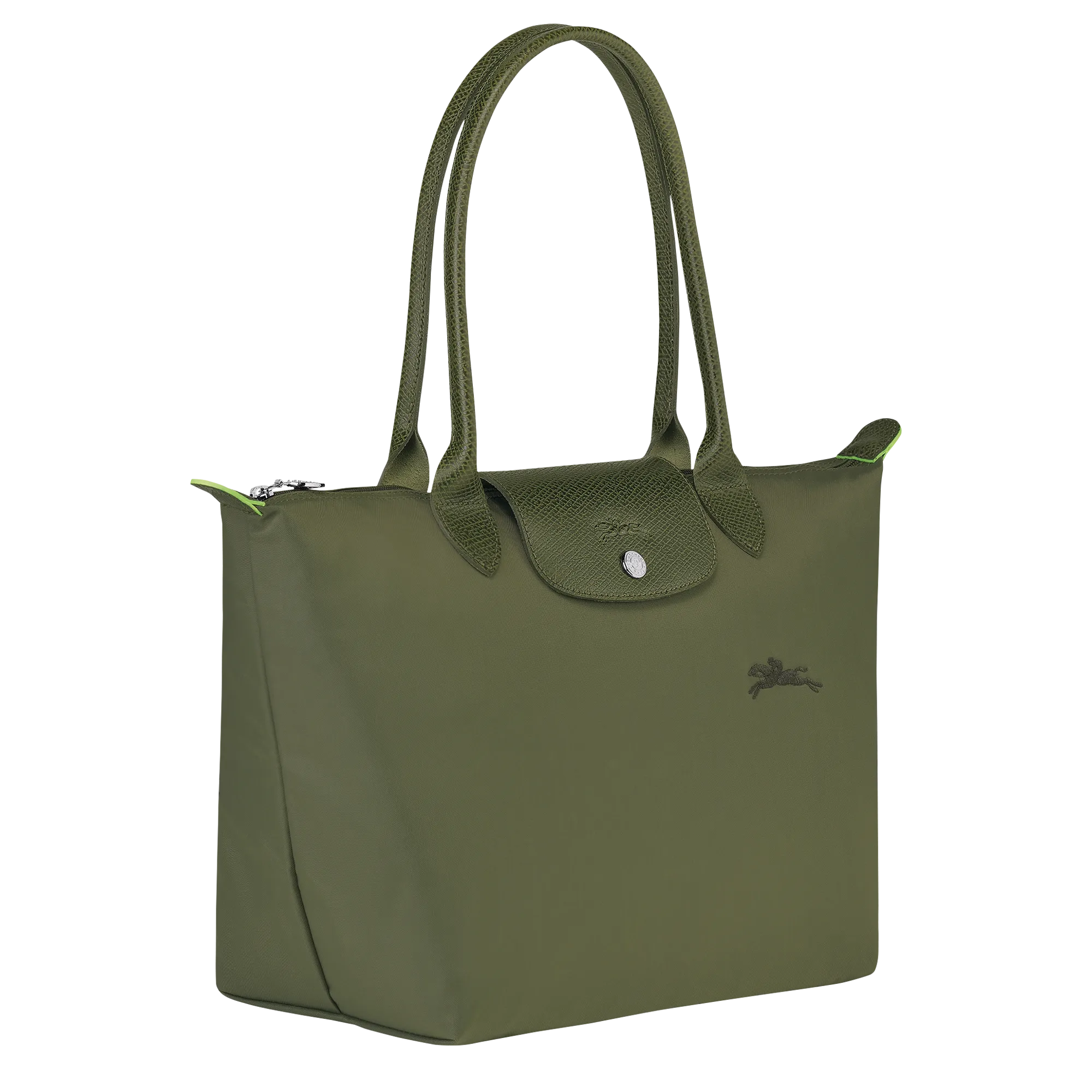 Le Pliage Green M Tote bag Forest - Recycled canvas