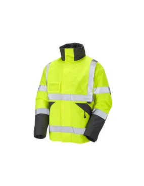 Leo Workwear - J02 Bickington Class 3 Superior Bomber Jacket - Yellow - 2020ppe Size S