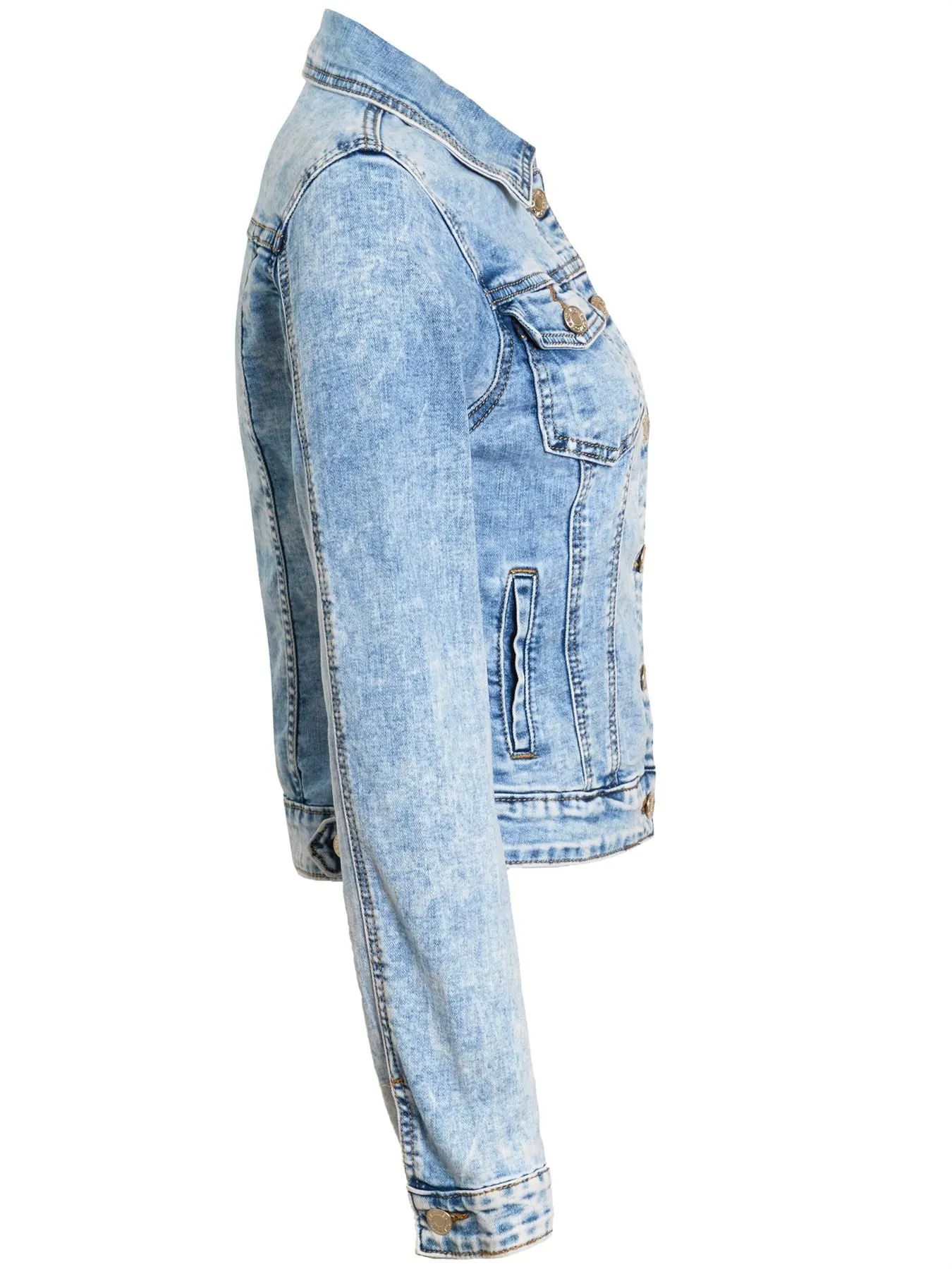 Light Blue Stretch Denim Jacket, UK Sizes 8 to 16