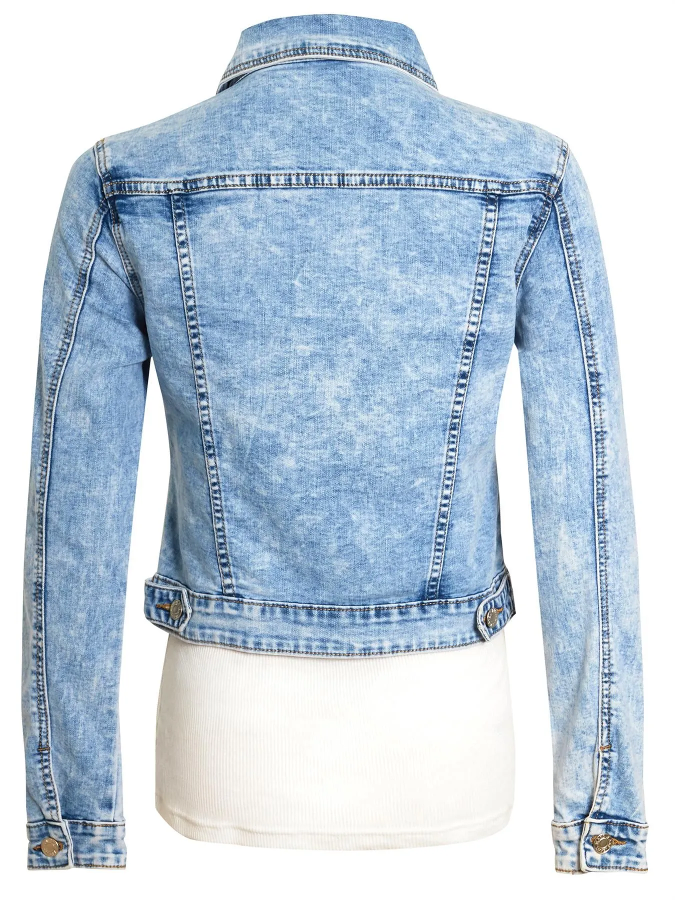 Light Blue Stretch Denim Jacket, UK Sizes 8 to 16