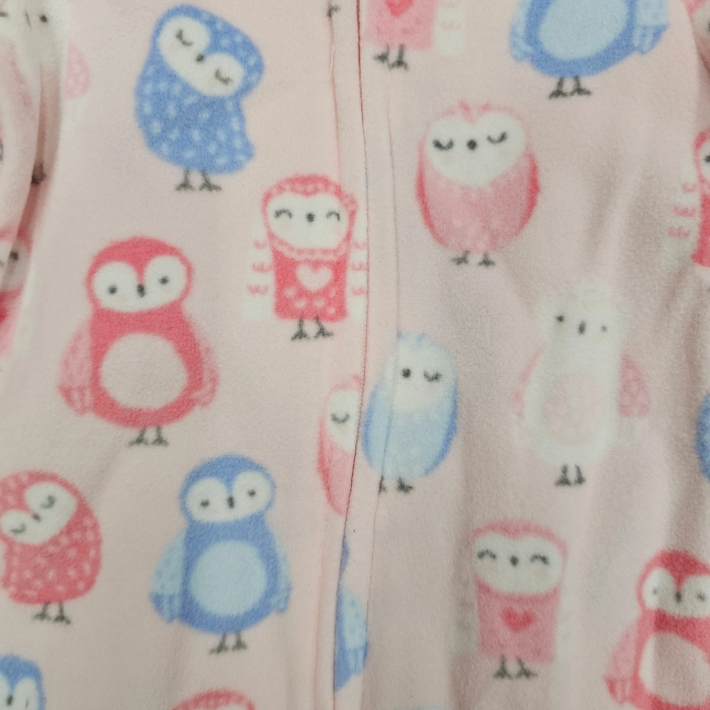 LITTLE ME PINK OWL FLEECE SLEEPER