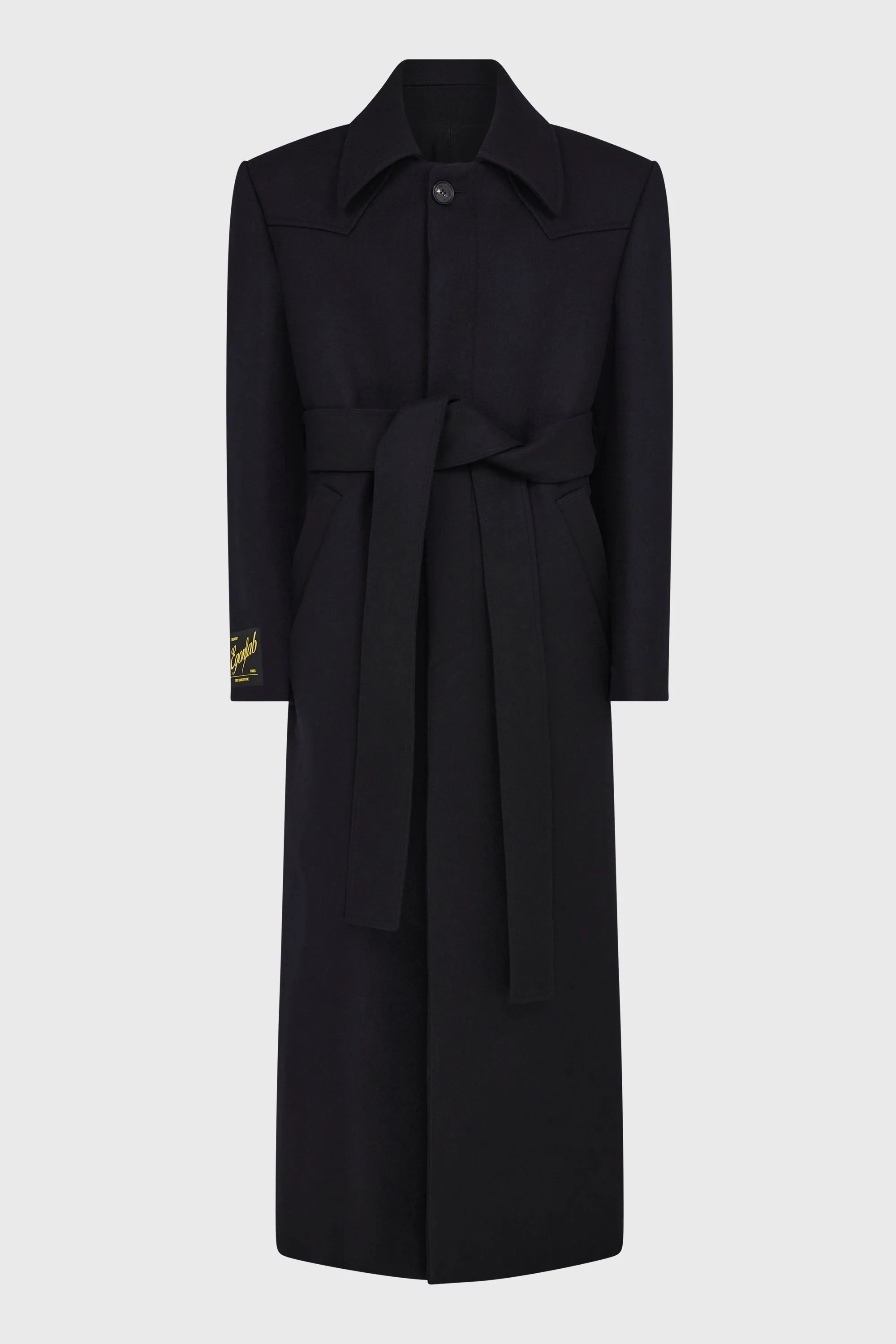 LONG EGONIC COAT BLACK THICK WOOL