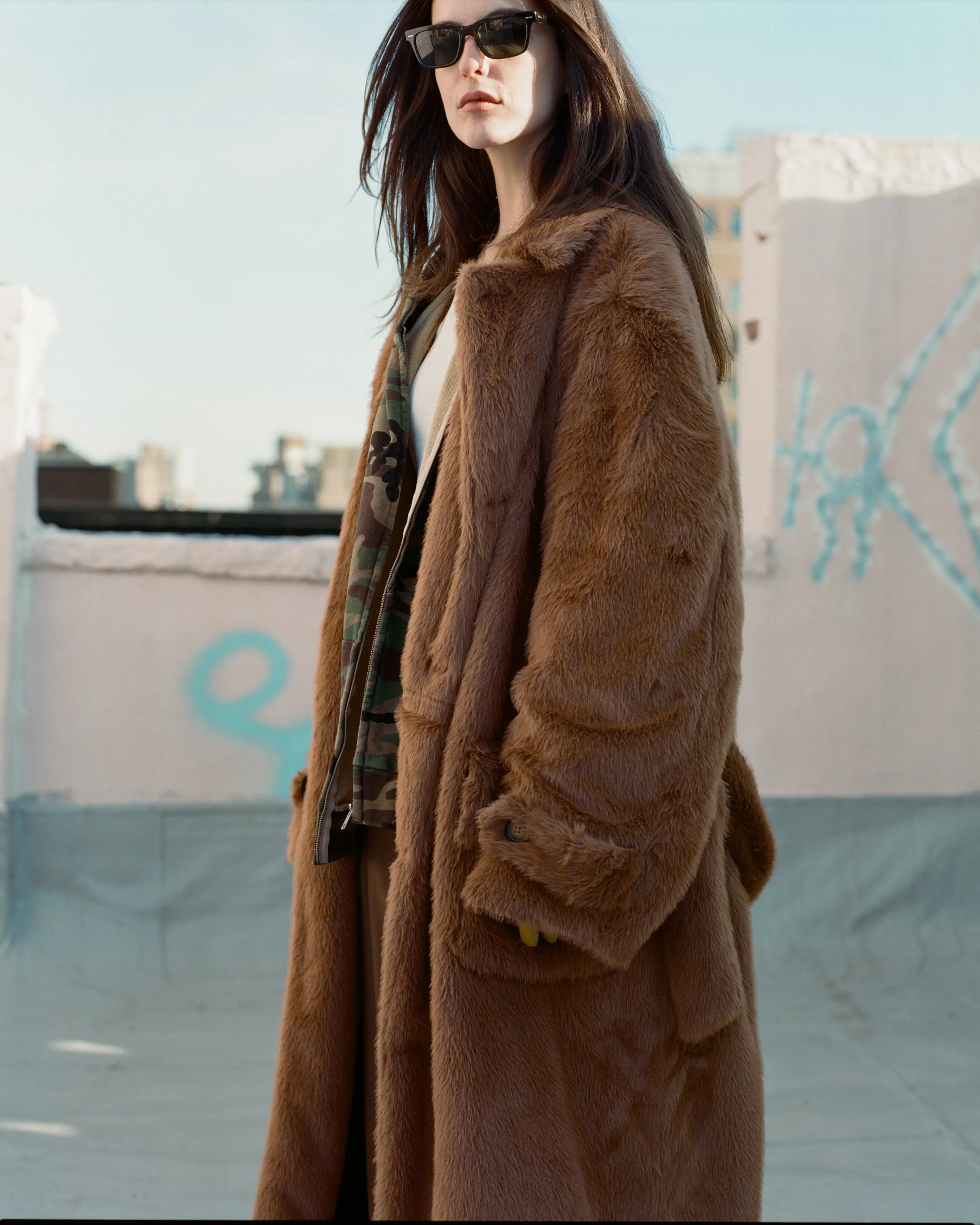 Long Faux Fur Coat