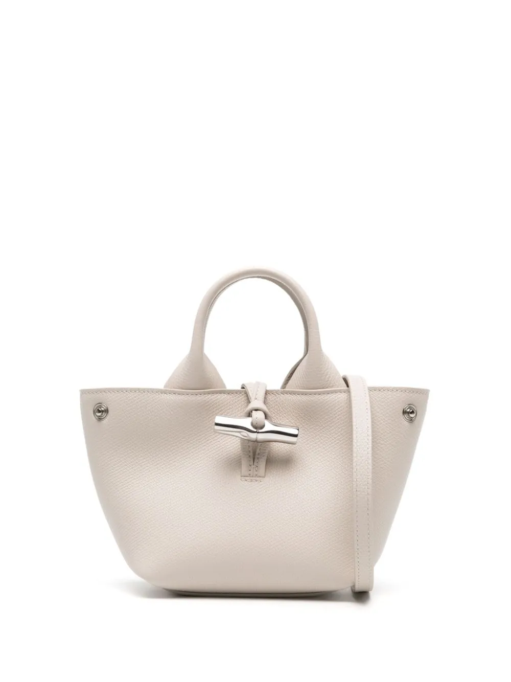 Longchamp Roseau XS leather tote bag - Neutrals