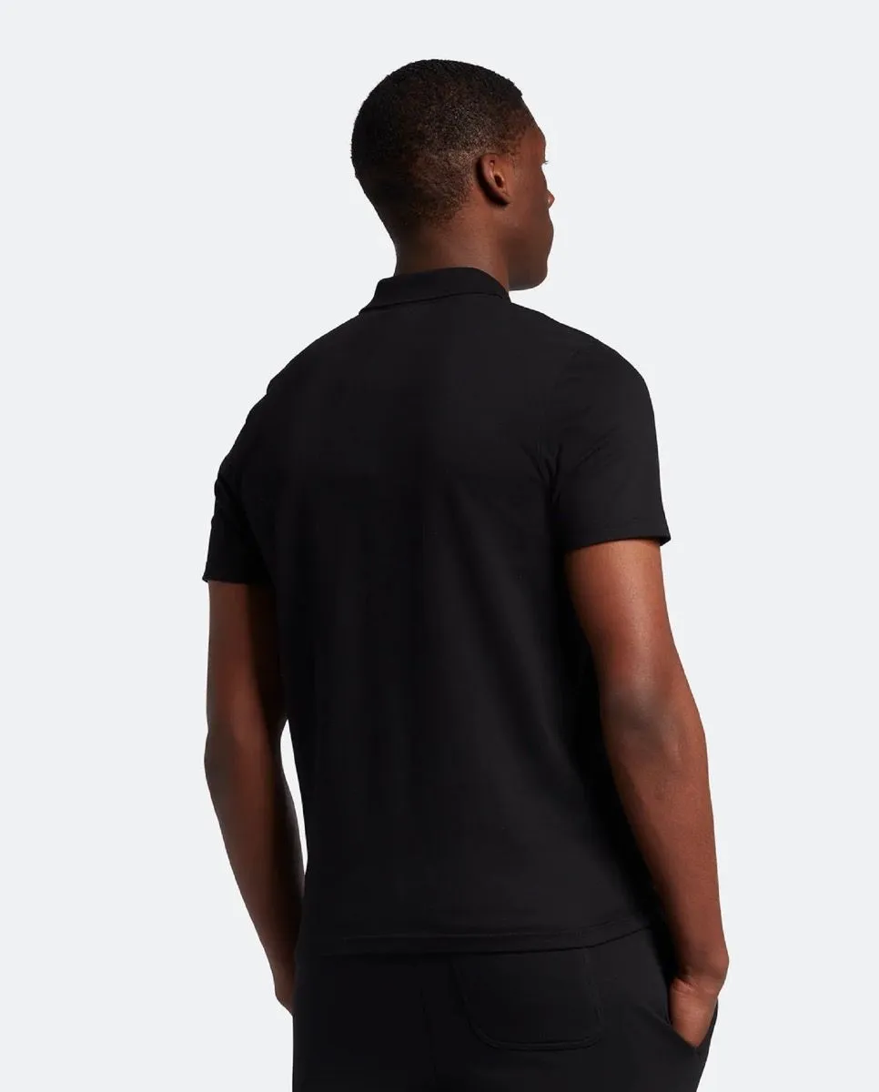 Lyle & Scott Softshell Panel Polo Shirt Jet Black