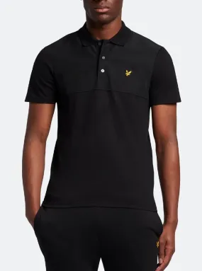 Lyle & Scott Softshell Panel Polo Shirt Jet Black