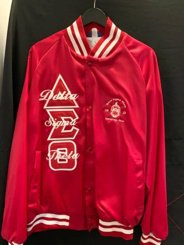 M3 Custom Satin Baseball Jacket - Delta Sigma Theta