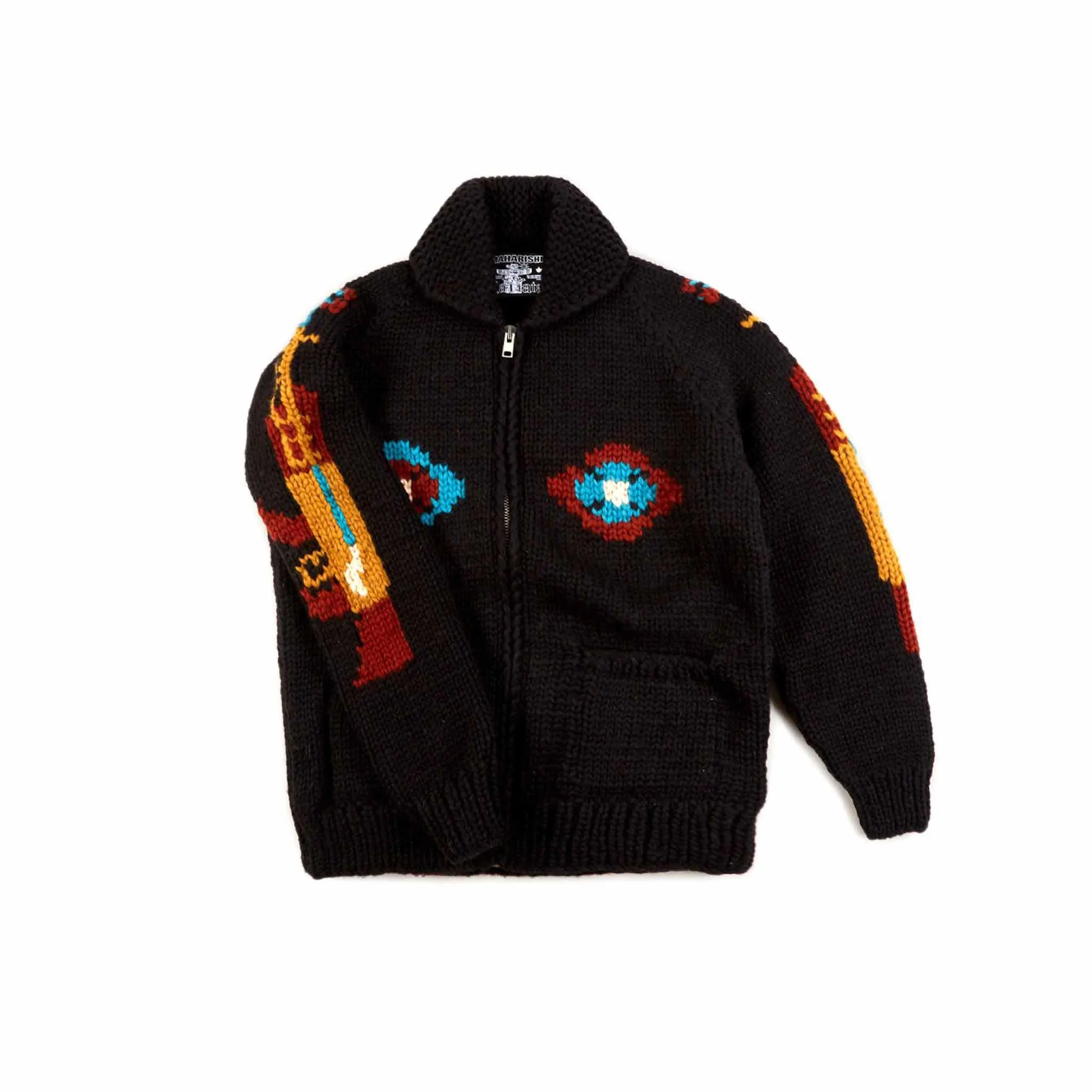 Maharishi Anti-War Cowichan Sweater Black