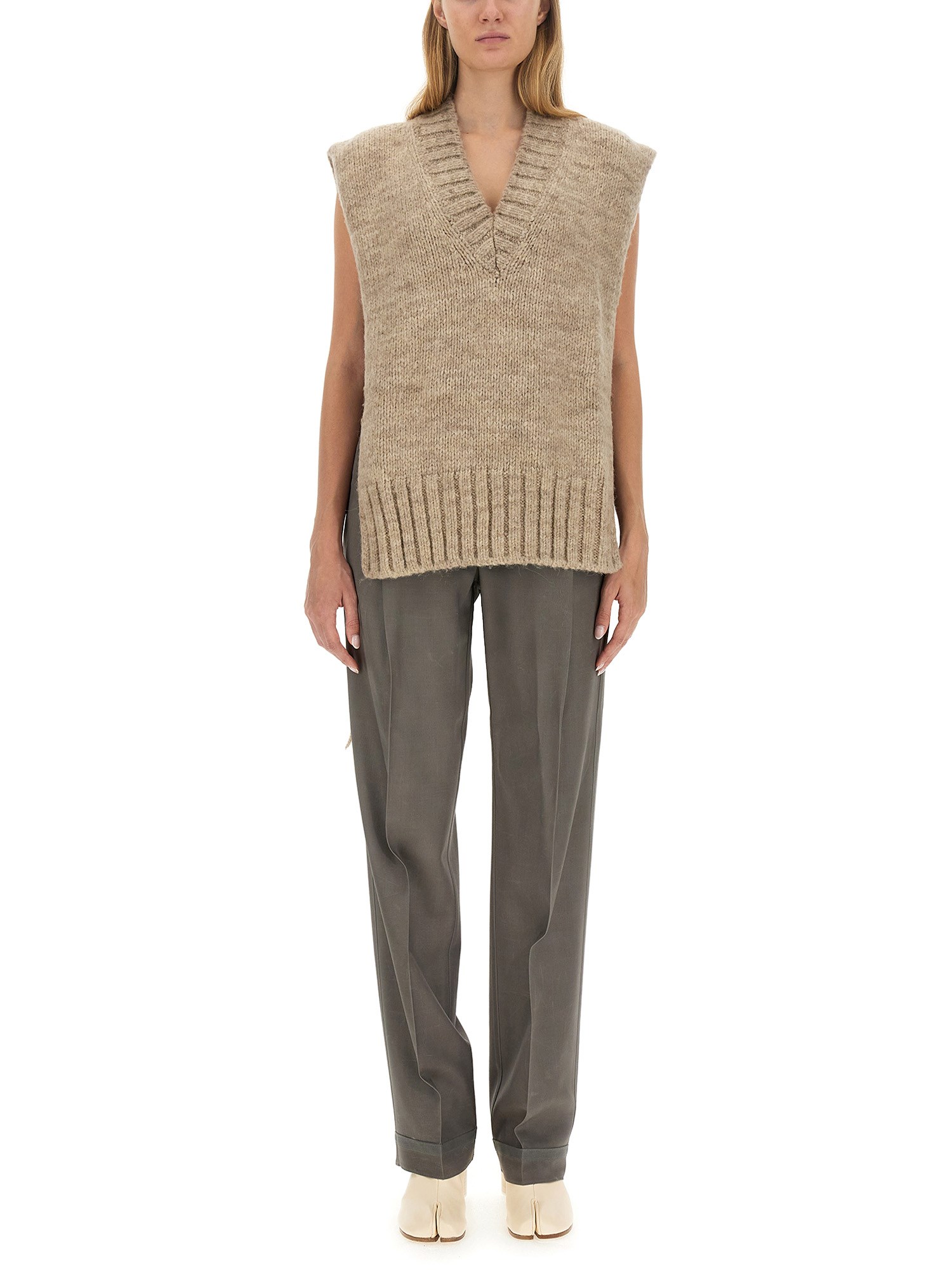 MAISON MARGIELA    VEGETABLE DYED KNIT VEST