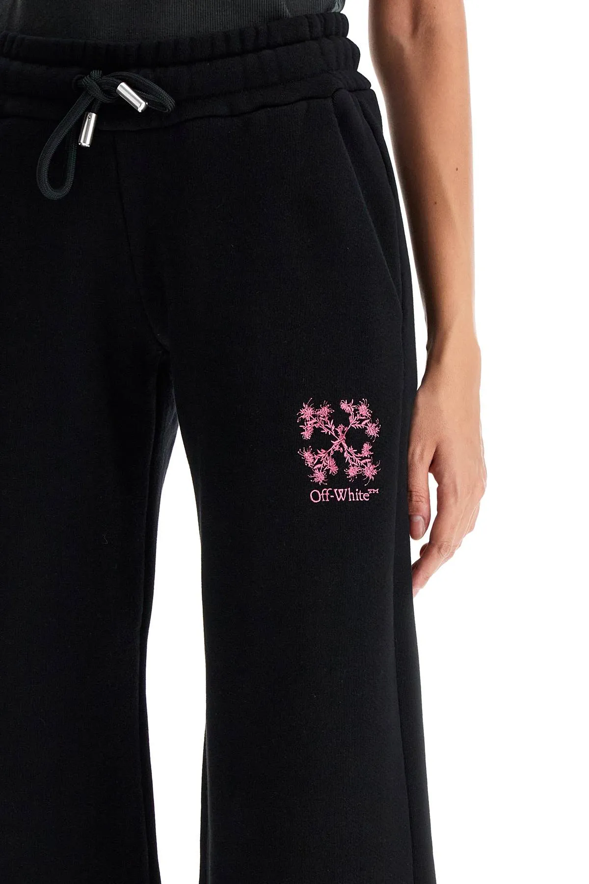 mini arrow joggers OWCH022F24FLE001 BLACK - SEA PINK