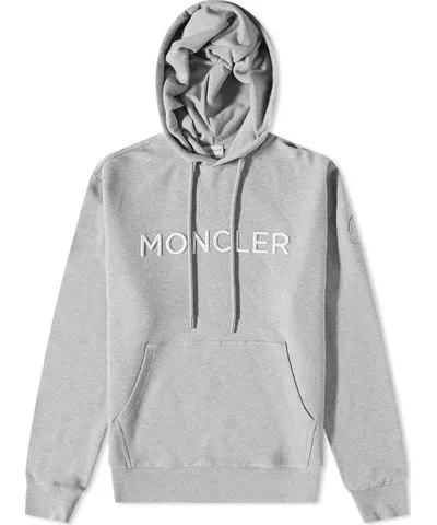 Moncler Men's Logo Drawstring Popover Hoodie