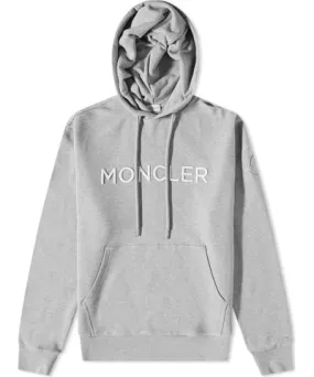 Moncler Men's Logo Drawstring Popover Hoodie