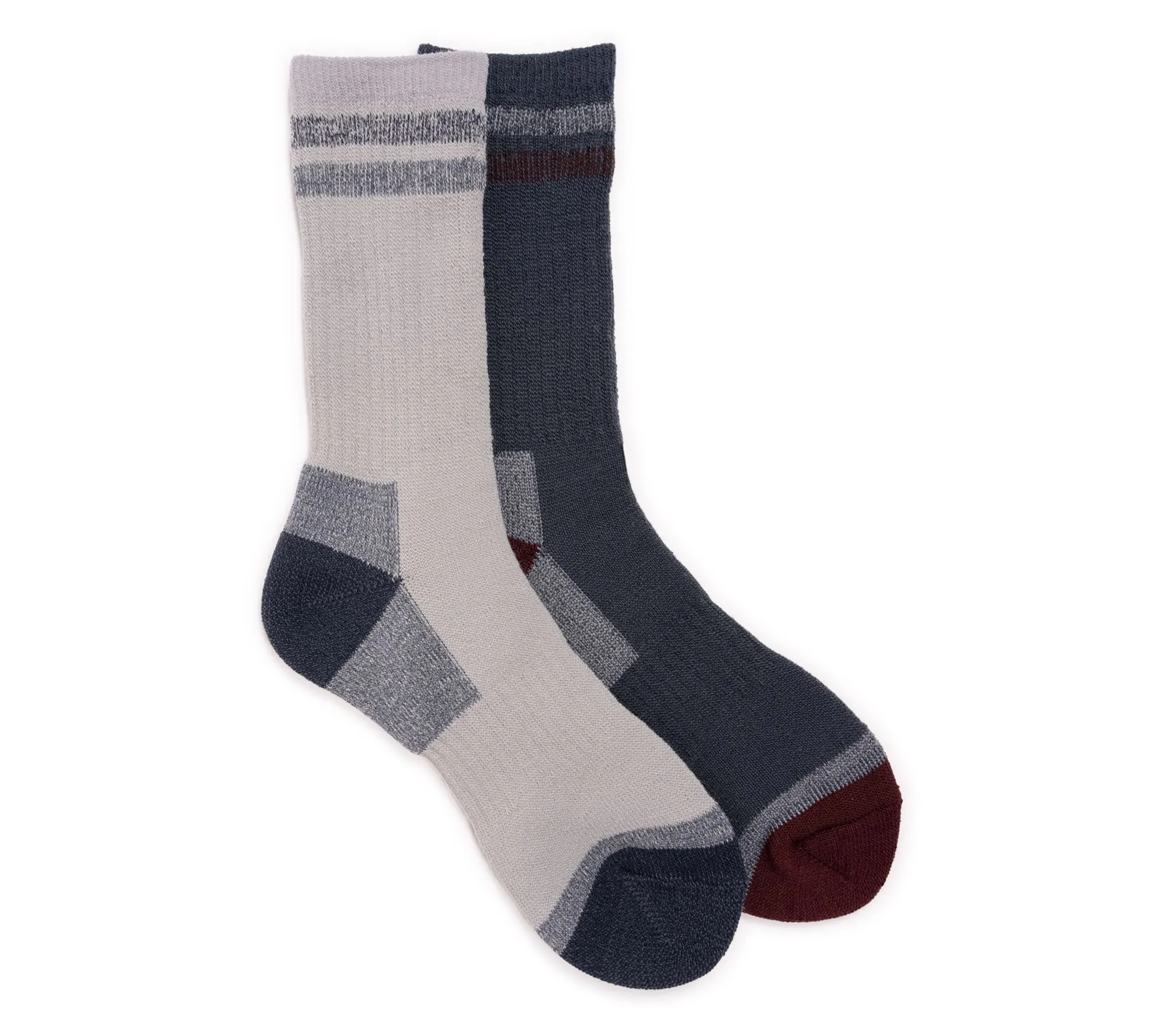 MUK LUKS Men's Set of 2 Heat Retainer Hiking 8" Socks