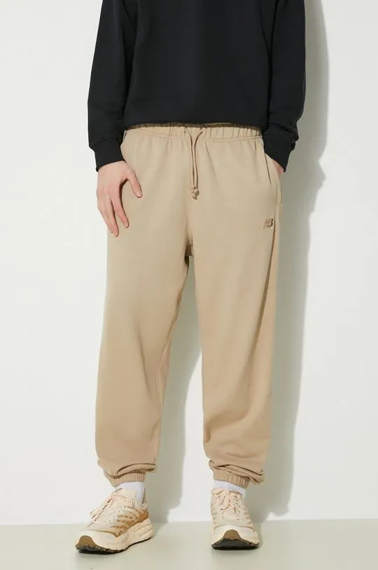 New Balance cotton joggers beige color