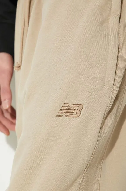 New Balance cotton joggers beige color