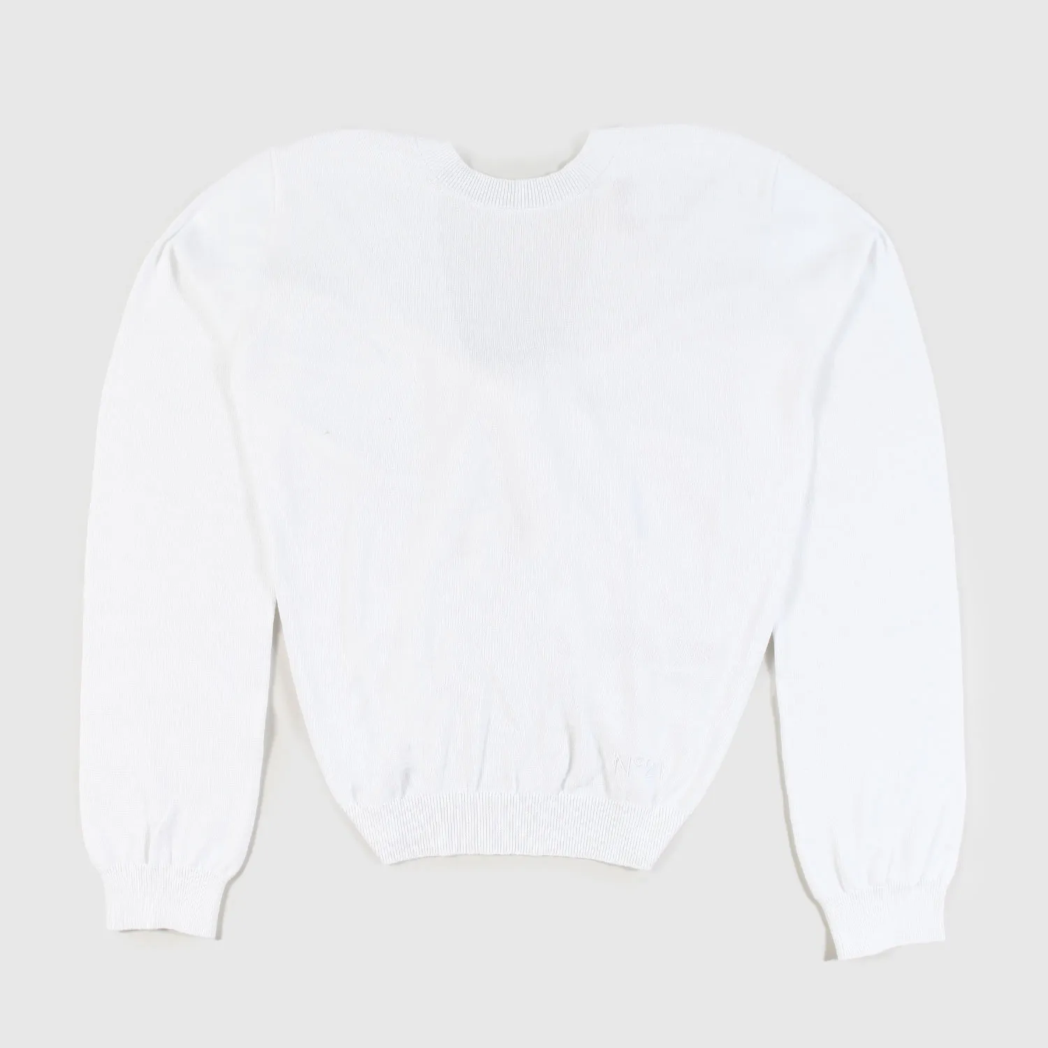 N° 21 White Pullover With Weave For Girl