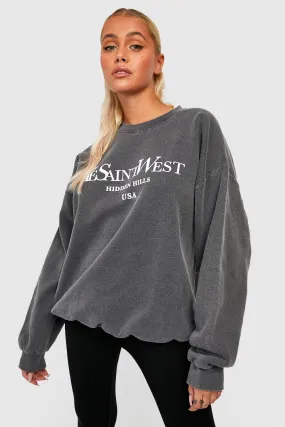 Overdyed Ye Saint West Slogan Sweater