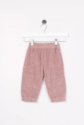 Pantalone Cargo Velluto Mauve