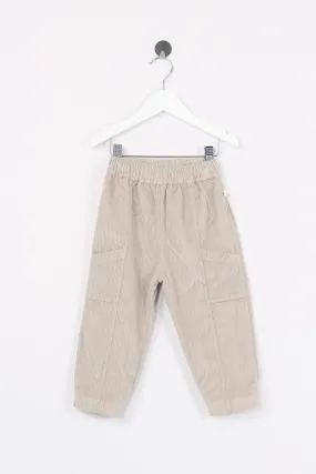 Pantalone Cargo Velluto Taupe