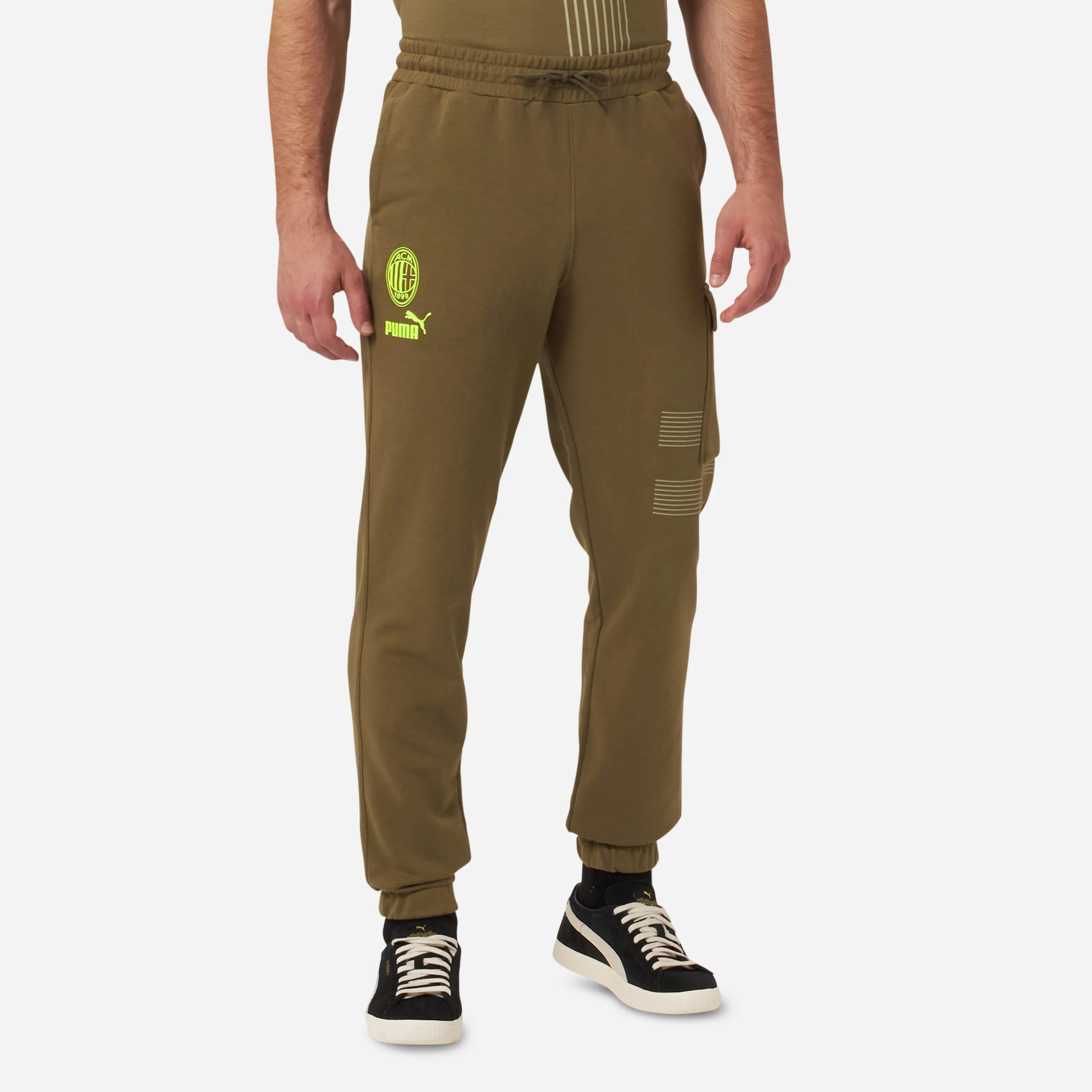 PANTALONI MILAN IN FELPA CON TASCA STILE CARGO