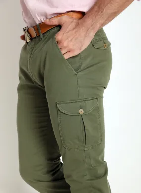 Pantalón Cargo Kaki Hombre Logo Espaa