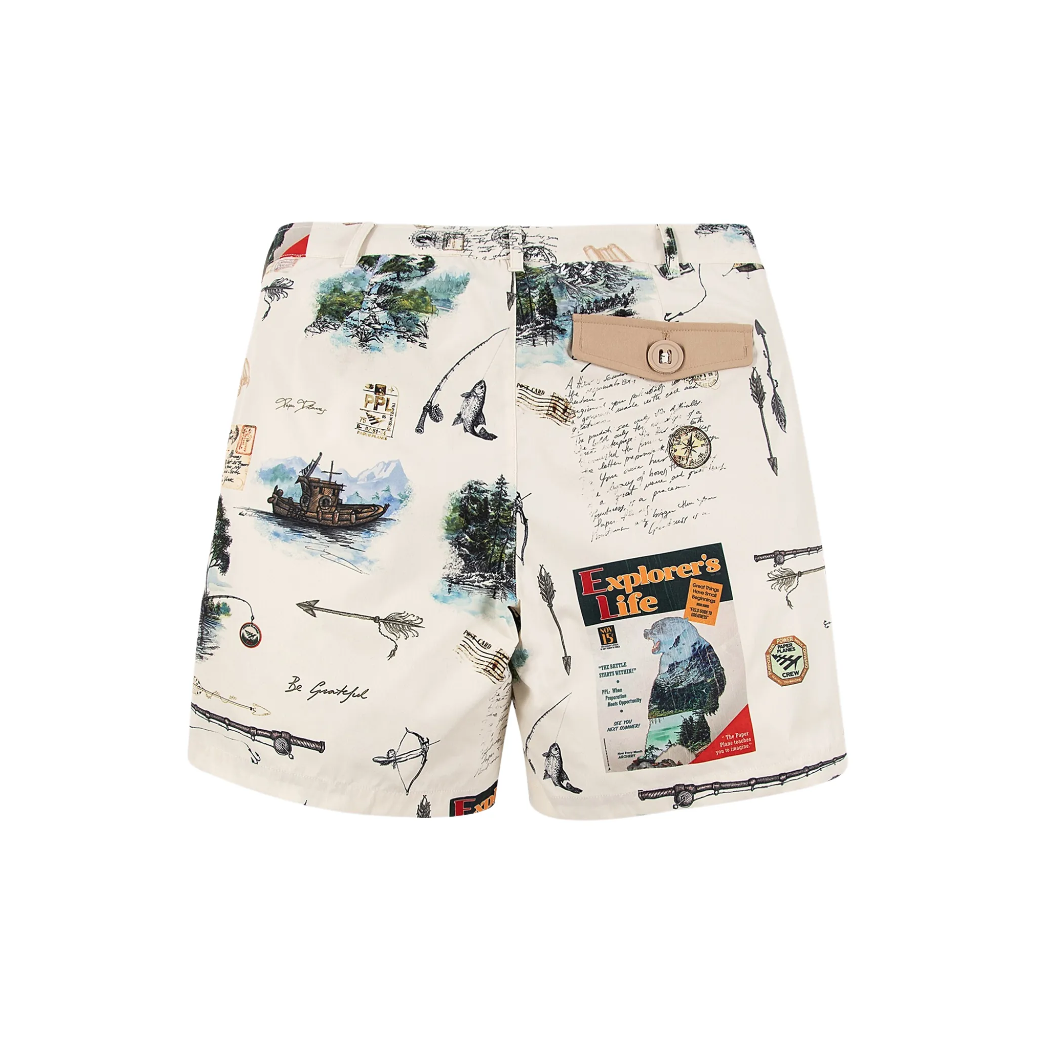 Paper Plane Explorer Life Cargo Short