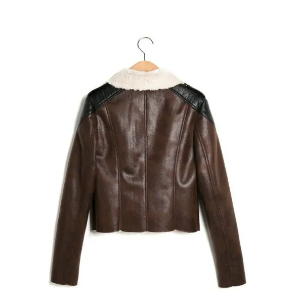 Perfecto Biker Jacket for Women with Shearling Collar