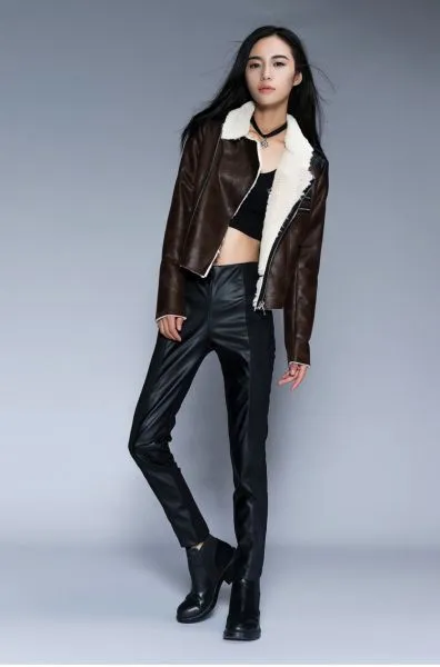 Perfecto Biker Jacket for Women with Shearling Collar